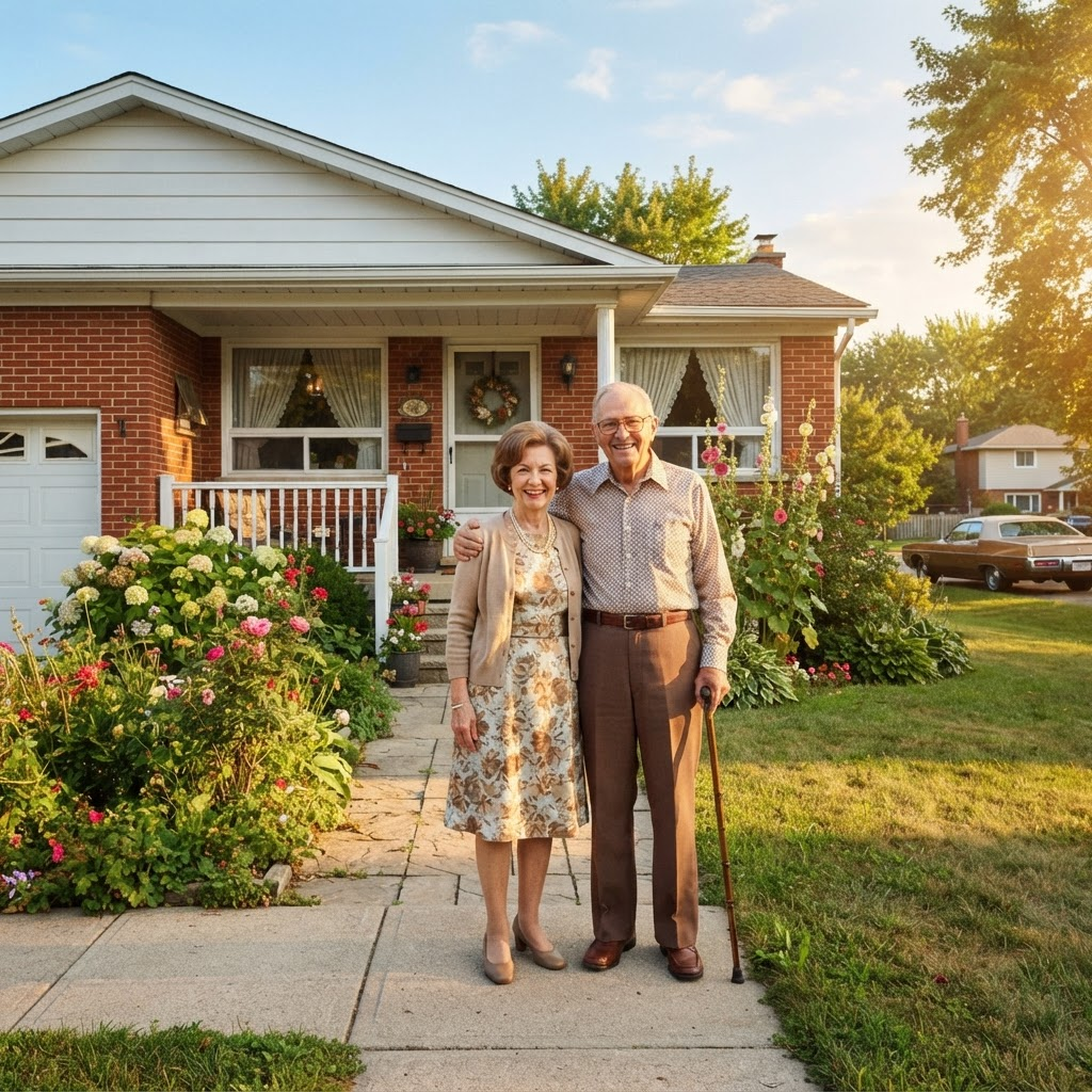 The same photograph beautifully restored with rich color and detail